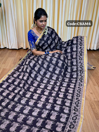 Soft Kota cotton Kalamkari print saree. Natural dyes used without any artificial color🥰😎📚