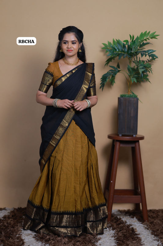 premium Kanchi half saree (skirt stitched)blouse unstitched 🥰⏰🥳