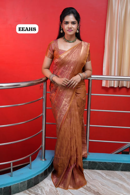 Kanchi semi silk saree🥰😎📚