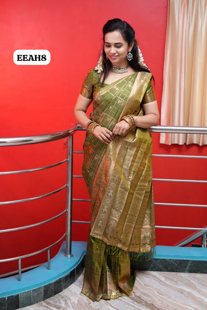 Kanchi semi silk saree🥰😎📚