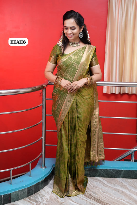 Kanchi semi silk saree🥰😎📚