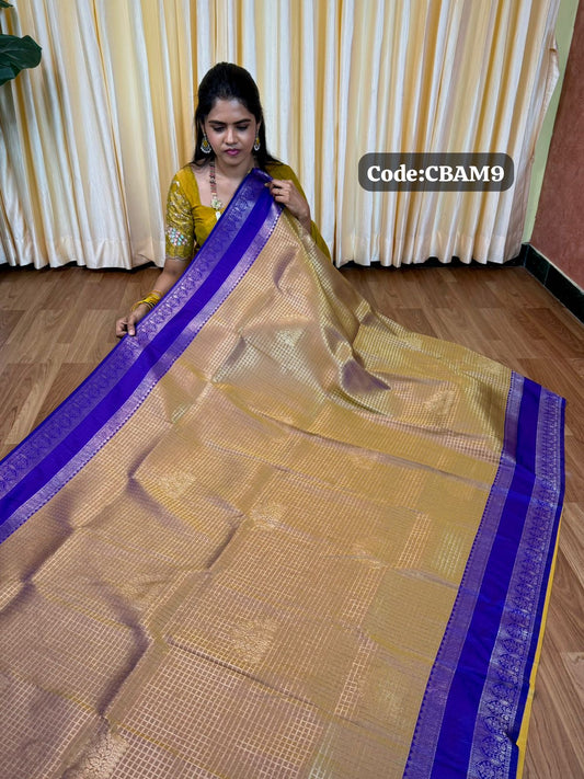 Kanchi semi  silk saree🥰😎🌈📚