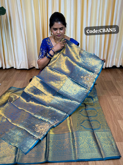 Kanchi Semi silk sarees with one blouse 🥳 prebook