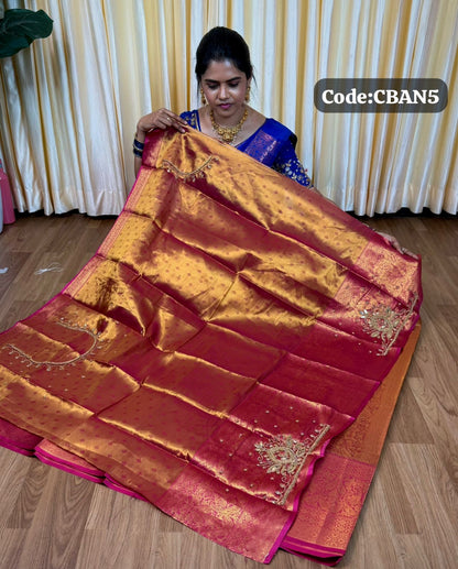 Kanchi Semi silk sarees with one blouse 😍😎🥳