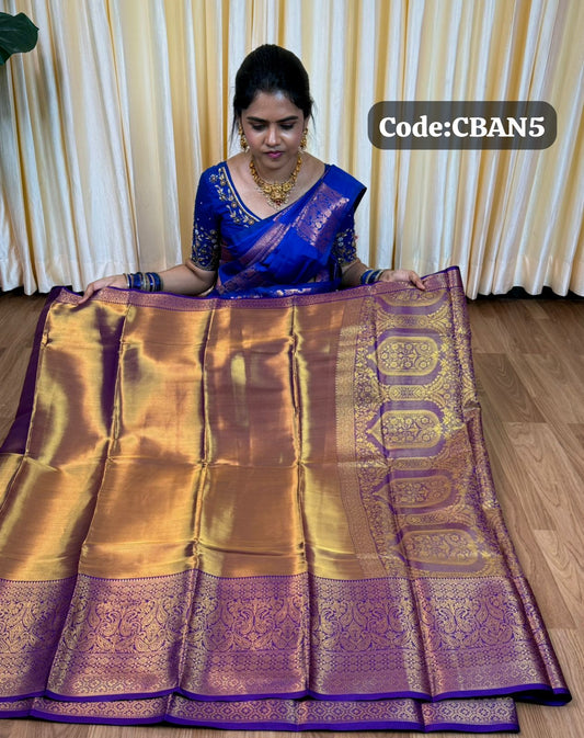 Kanchi Semi silk saree with one blouse 🥳 prebook