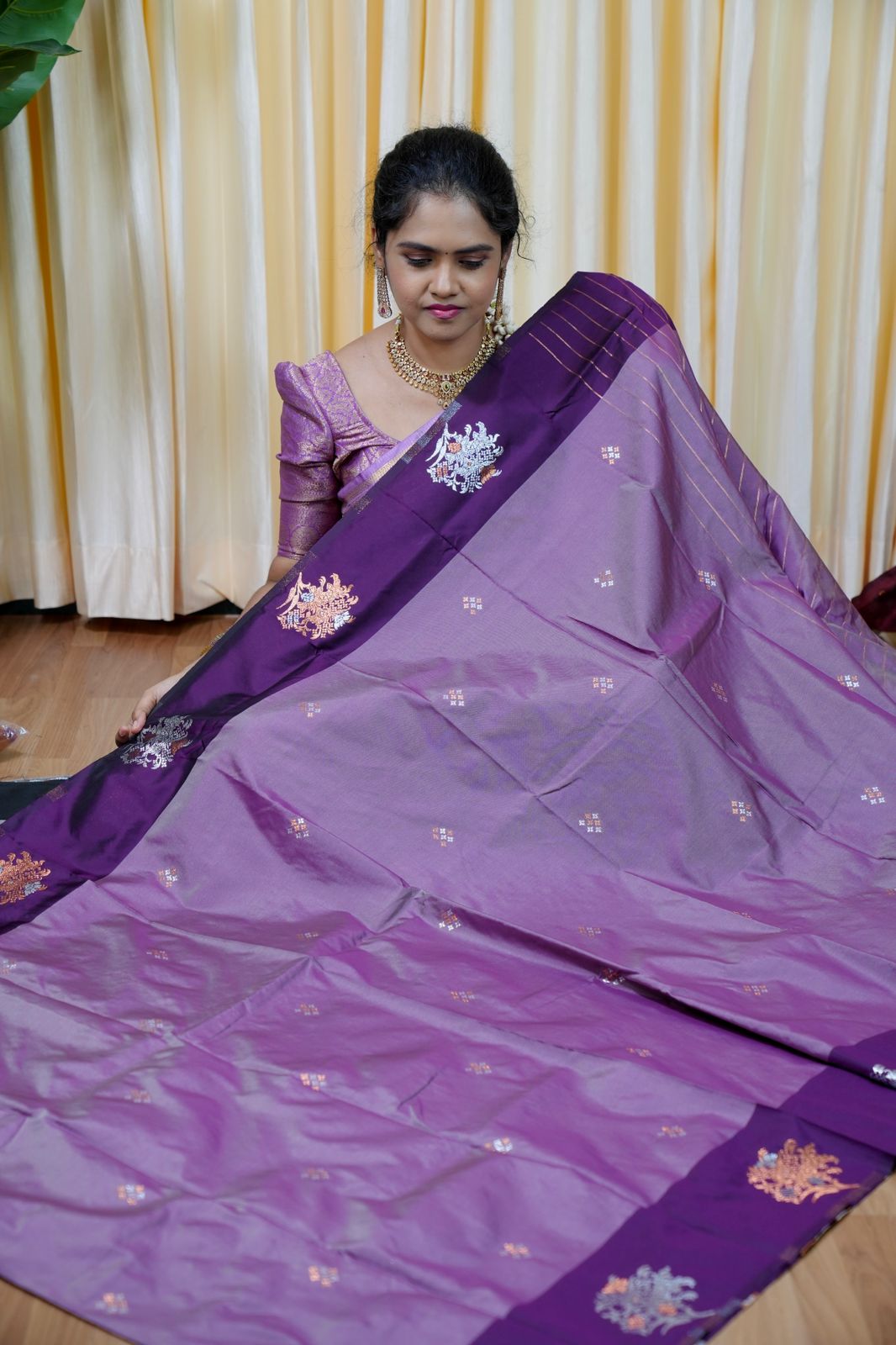 Soft silk🥳purple colour