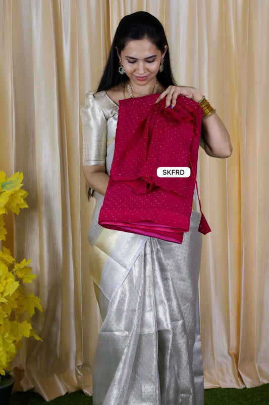 Ready to wear saree with sequence work🥳