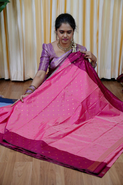 Soft silk🥳Bright rose with dark wine colour