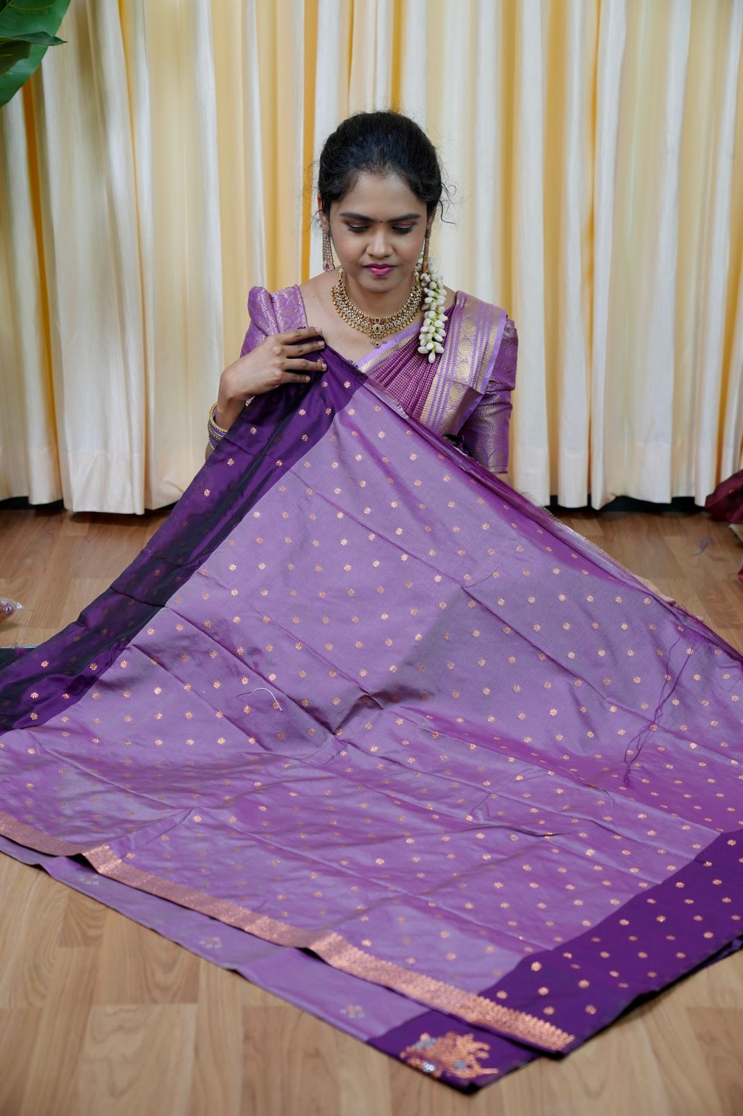 Soft silk🥳purple colour