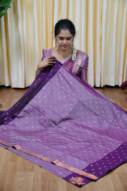 Soft silk🥳purple colour