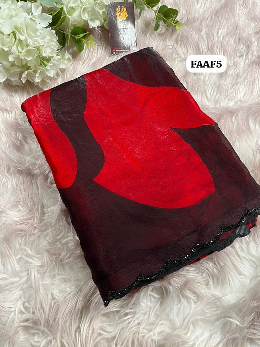 Space Silk With Rose Flower Design 🥳