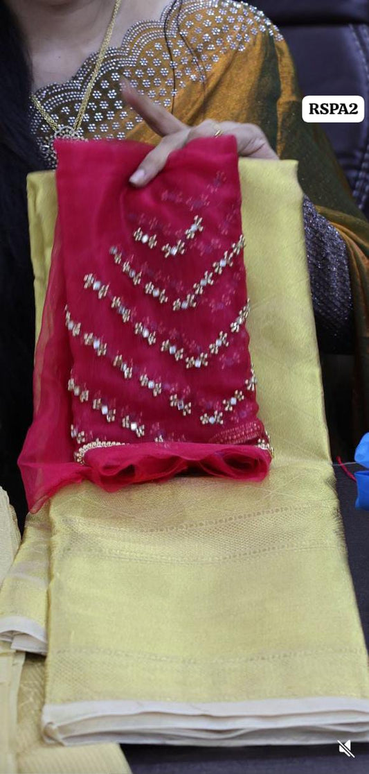 Saree with Aari blouse 😍