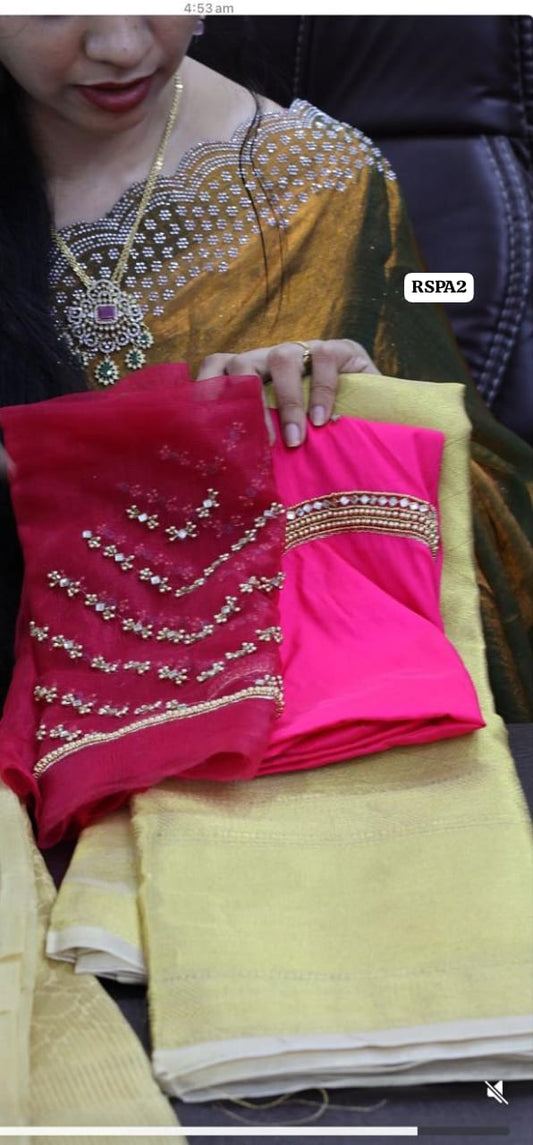 Saree with Aari blouse 😍