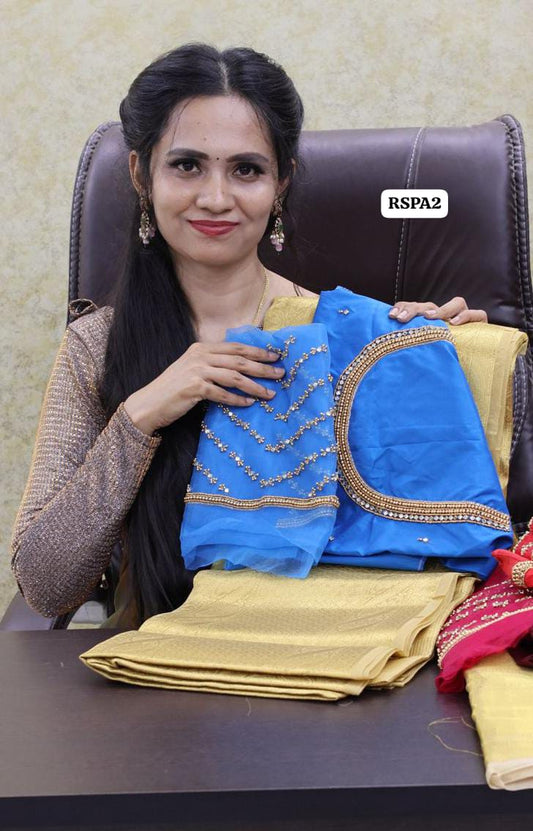 Saree with aari blouse 😍