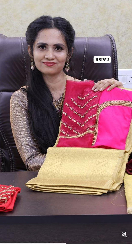 Saree with Aari blouse 😍
