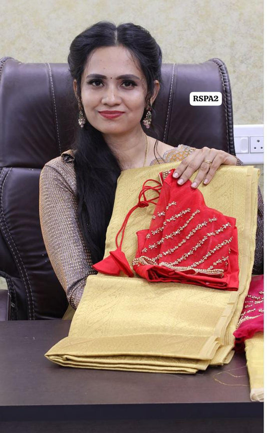Saree with Aari blouse 😍