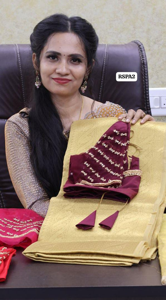 Saree with Aari blouse 😍