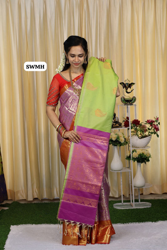 Borderless semi soft silk saree 🎁