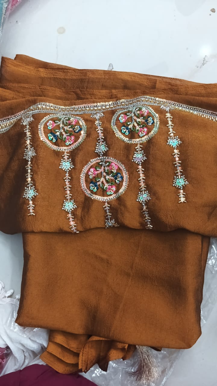 Designer saree with work blouse🥳✅