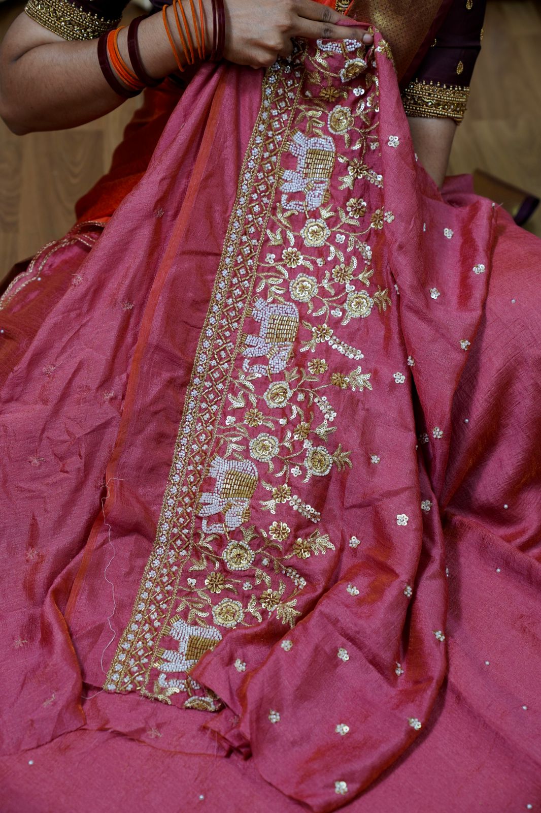 Designer saree with Heavy work blouse🥳✅