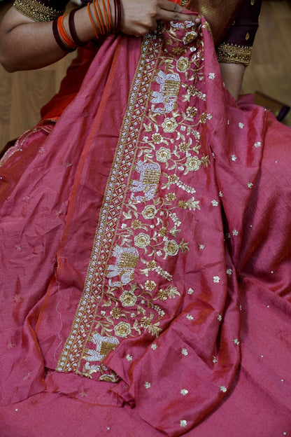 Designer saree with Heavy work blouse🥳✅