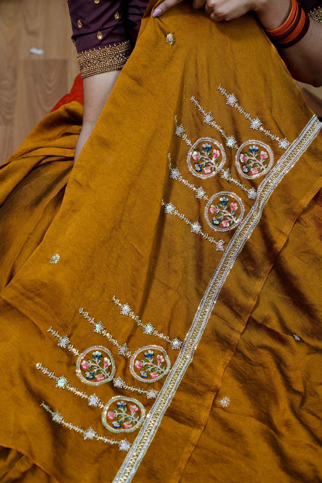 Designer saree with work blouse🥳✅