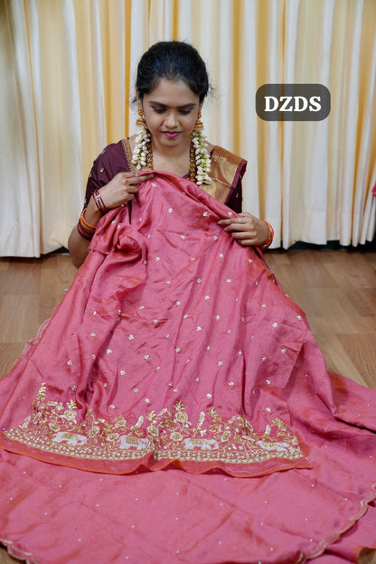 Designer saree with Heavy work blouse🥳✅