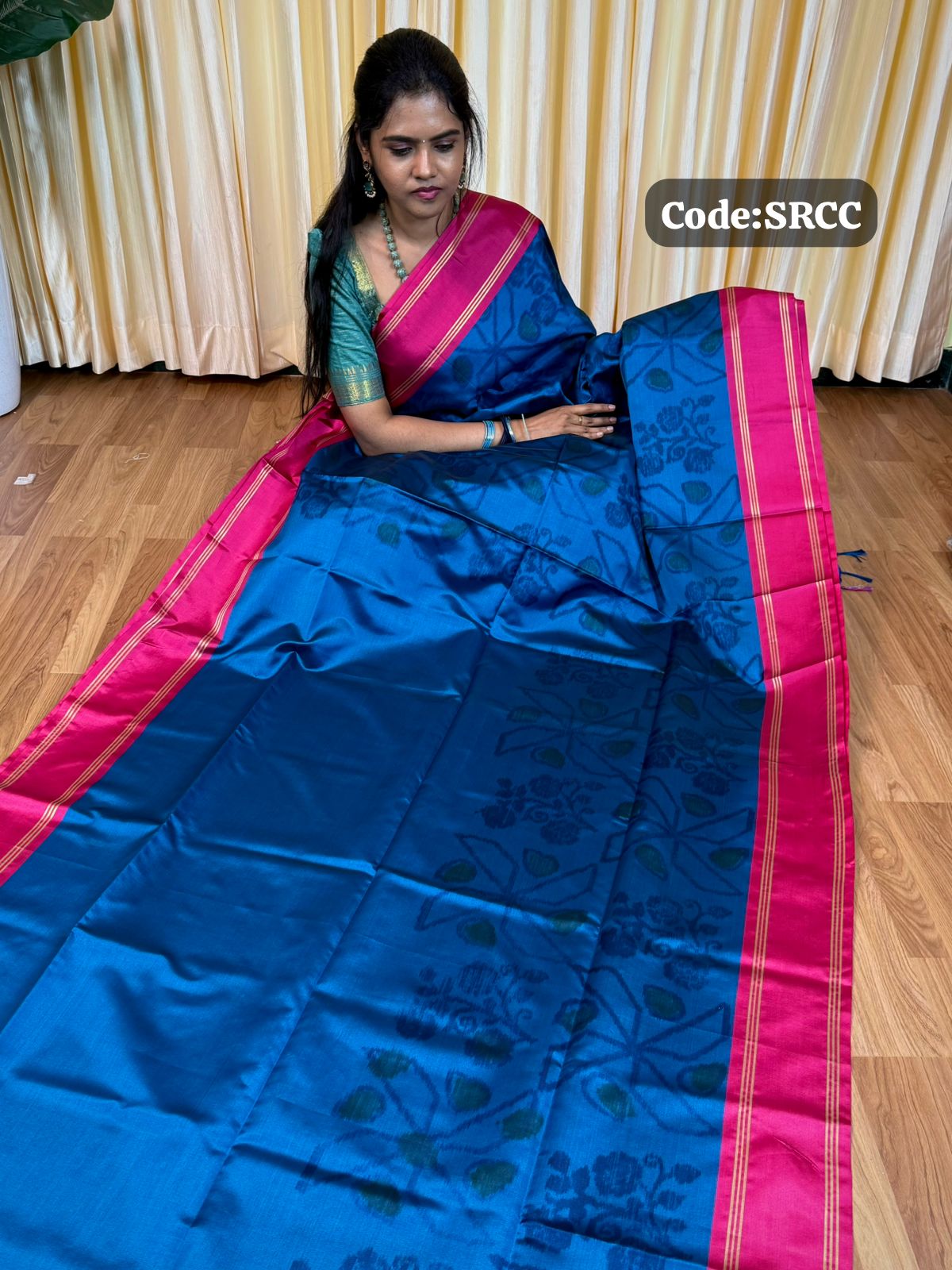 Soft silk sarees with Poachampally design🌈📚
