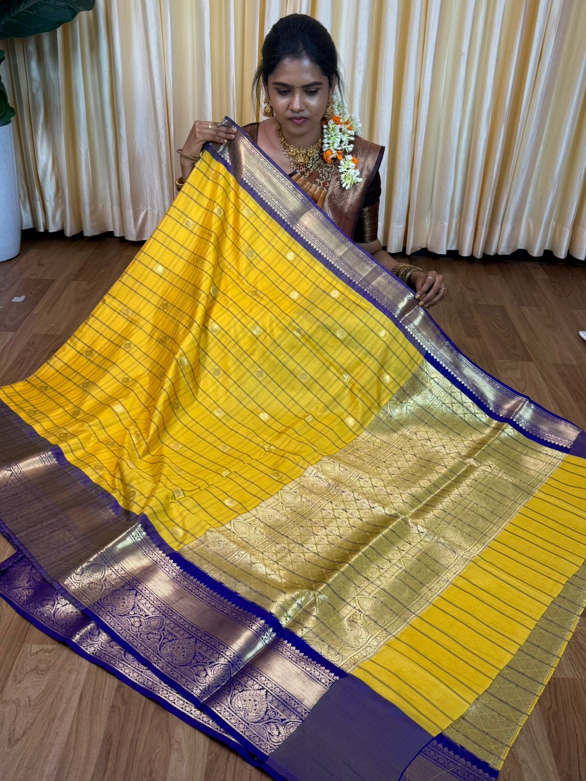 Kanchi Semi silk saree🌈📚