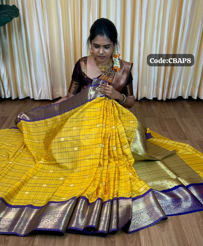 Kanchi Semi silk saree🌈📚