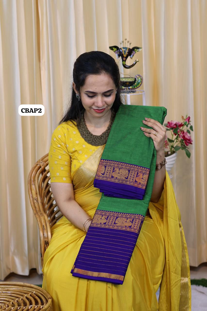 Cotton saree with running blouse 🥳