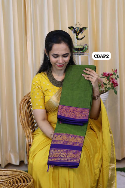 Cotton saree with running blouse 🥳