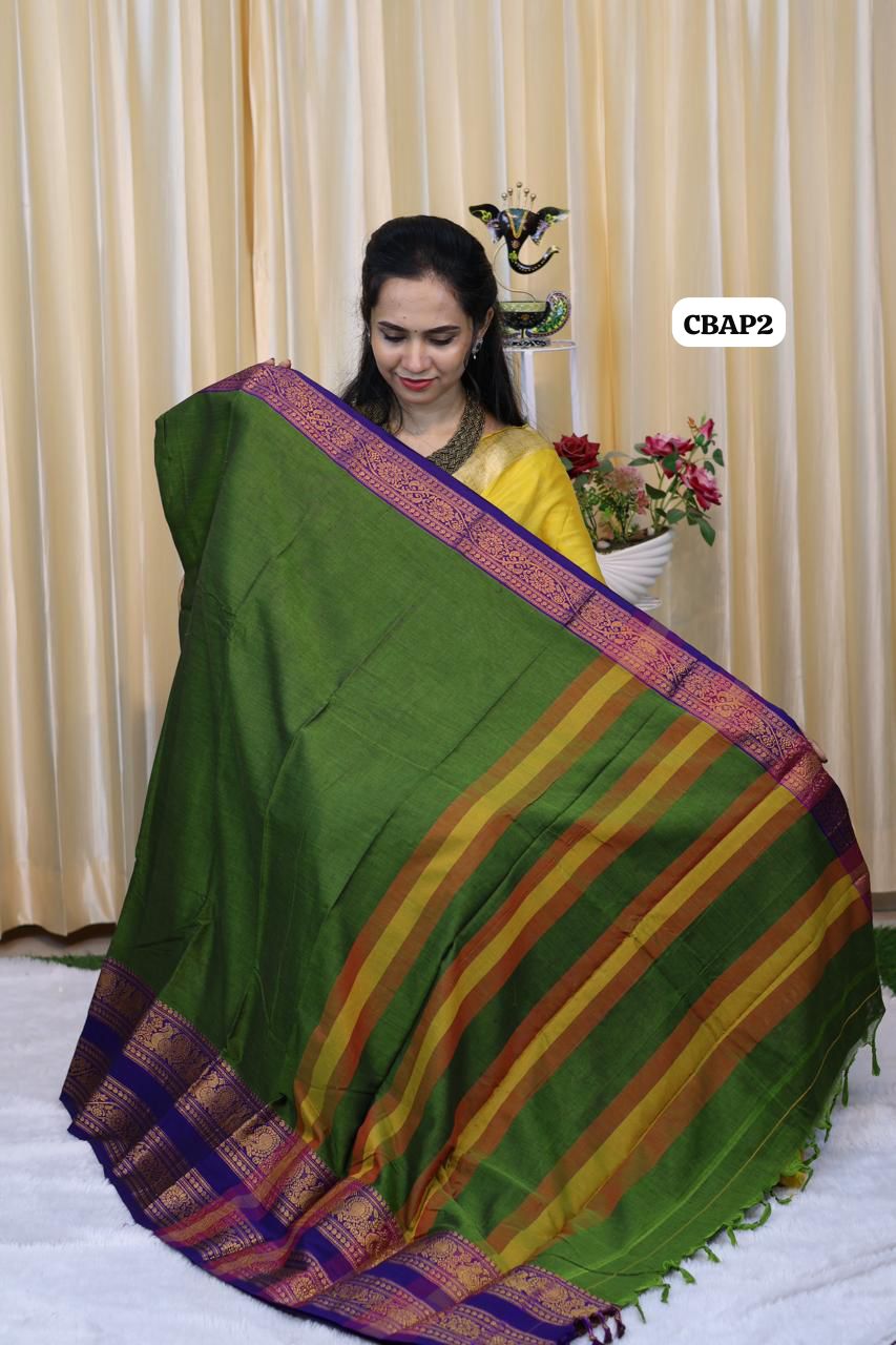 Cotton saree with running blouse 🥳