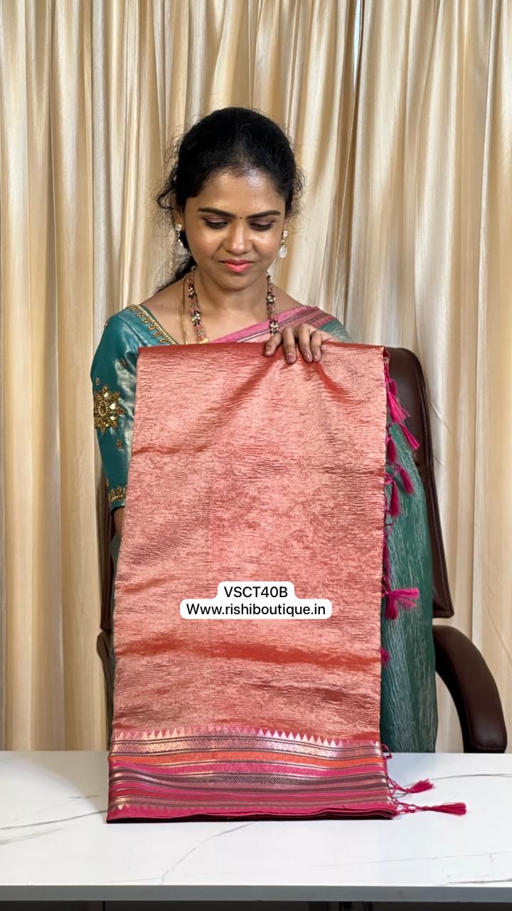 Crushed tissue saree🥰