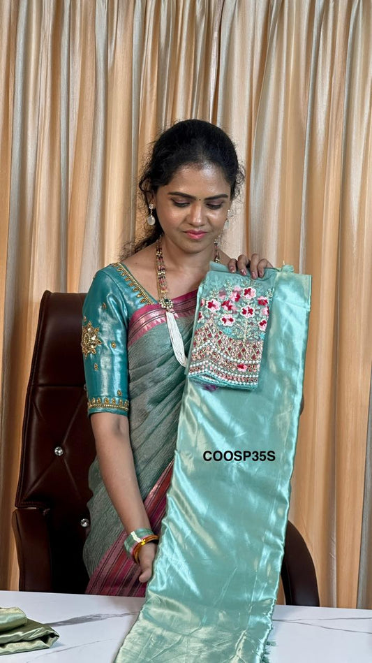 Saree + designer blouse