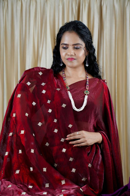 Premium space silk sarees with tassels and chumky work blouse👇
