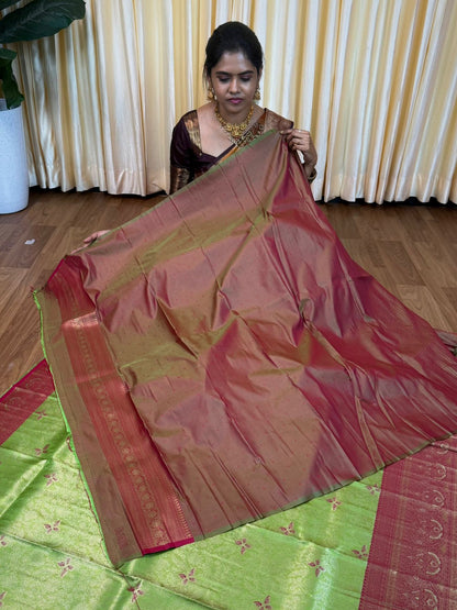 Bridal Kanchi semi silk saree🌈🥰