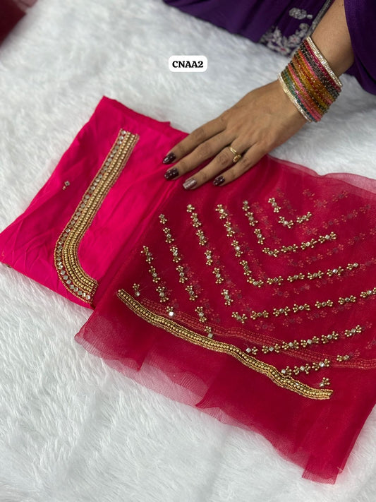 Premium quality net work aari blouse unstitched 😍(only blouse)