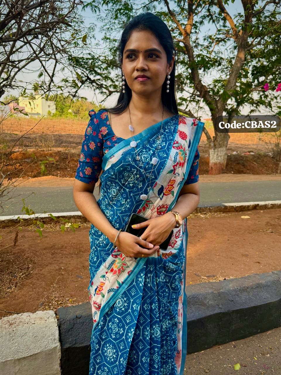 Linen cotton saree🥳