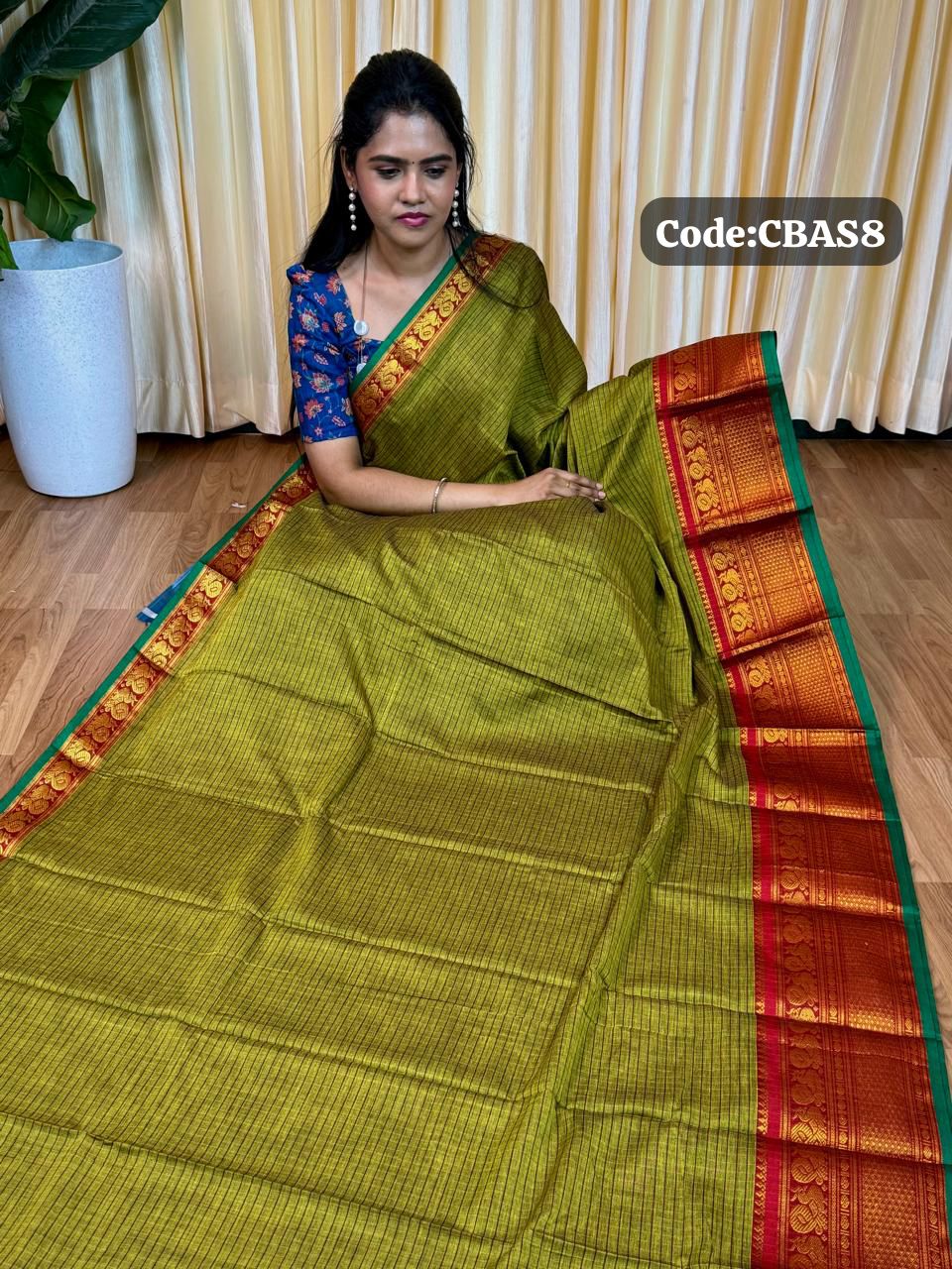 Kanchi cotton saree🥰😎📚