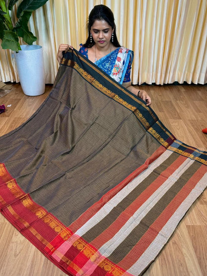 Kanchi cotton saree🥰😎📚