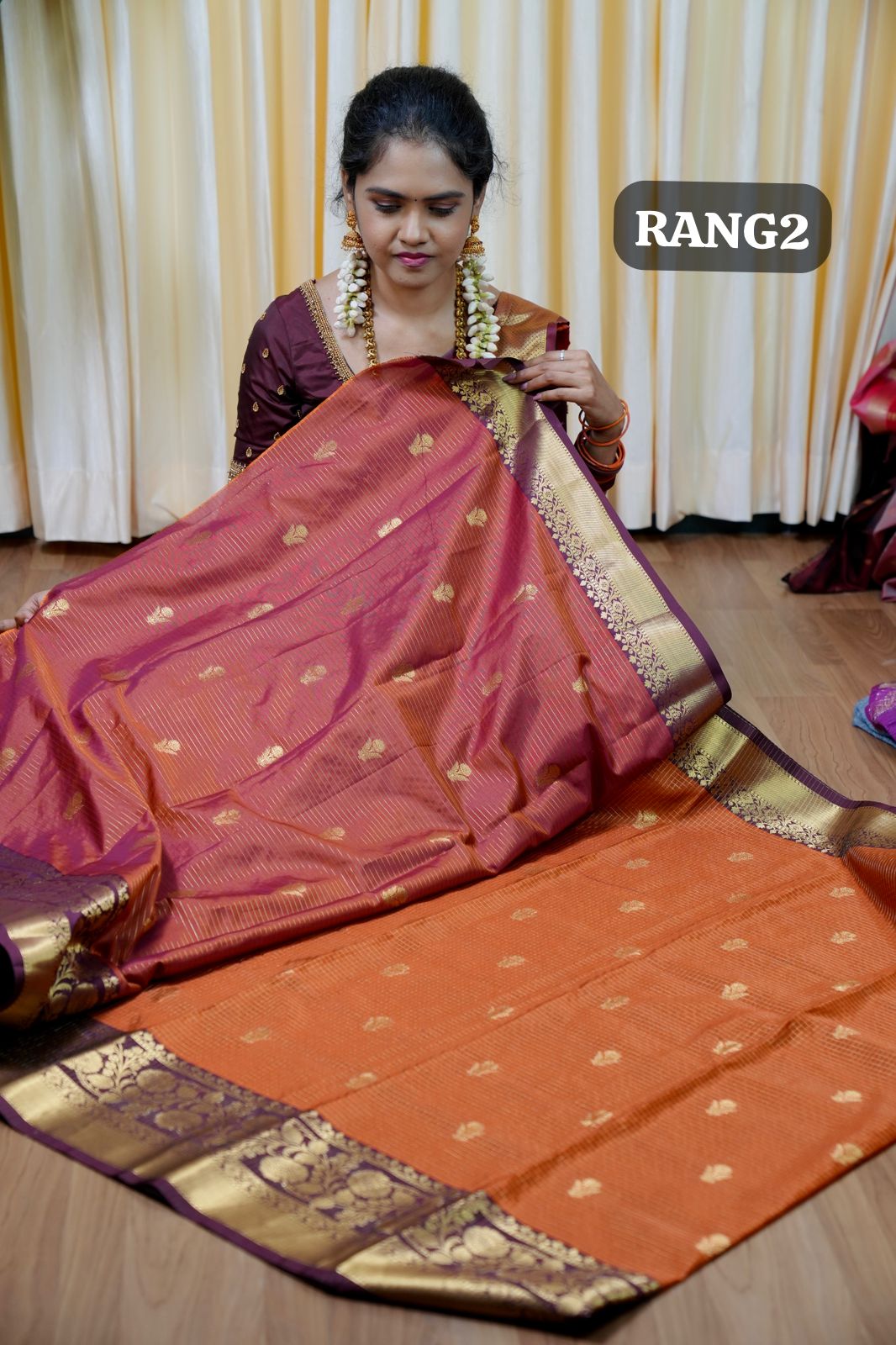 Warm silk saree🥳Flower Butta’s