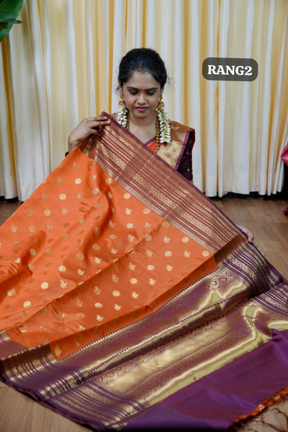 Warm silk saree🥳Big buttas