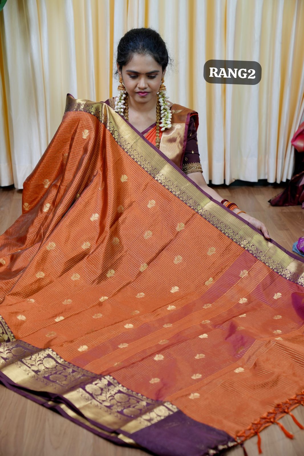 Warm silk saree🥳Flower Butta’s