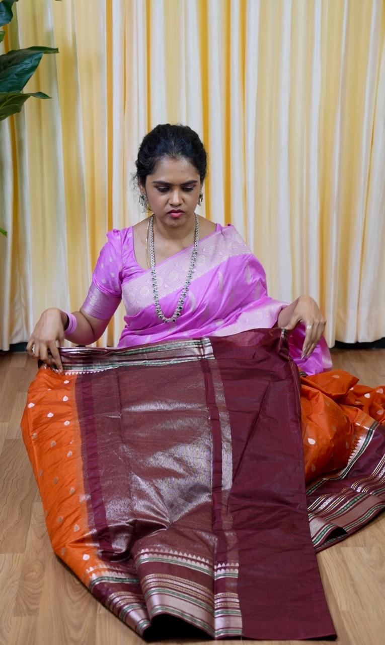 Warm silk saree🥳Silver Butta’s