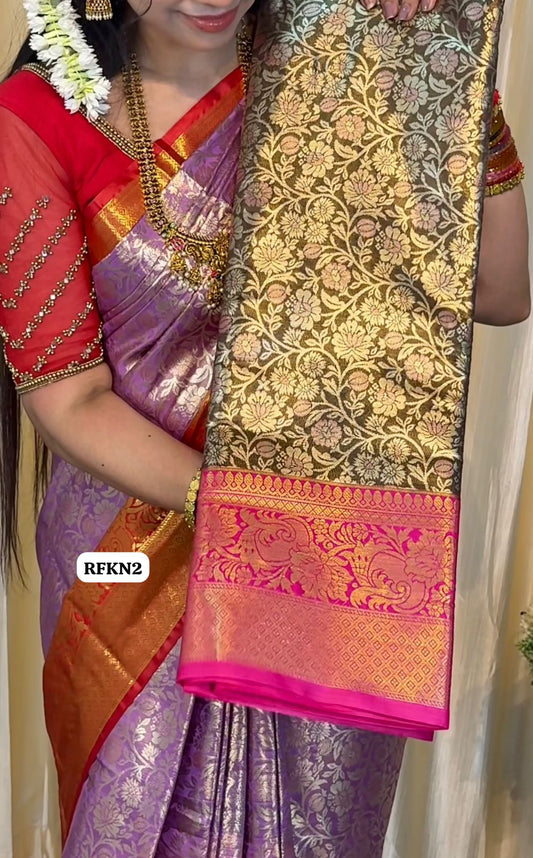 Kanchi semi silk saree 😍🥳