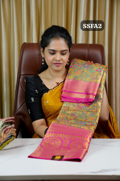 Kanchi semi silk saree🥰🏃🏻‍♀️