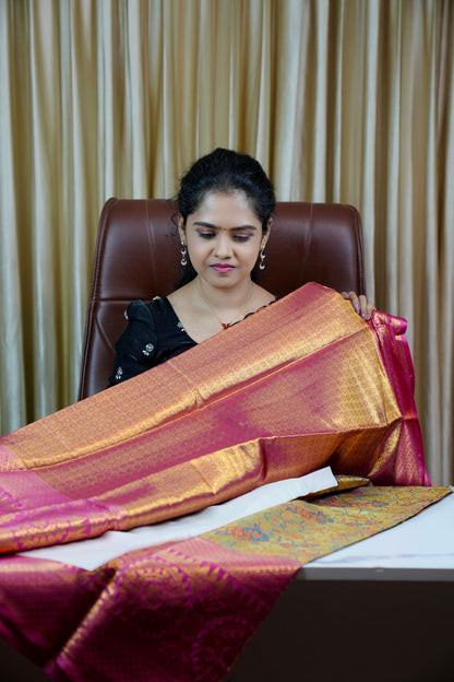 Kanchi semi silk saree🥰🏃🏻‍♀️