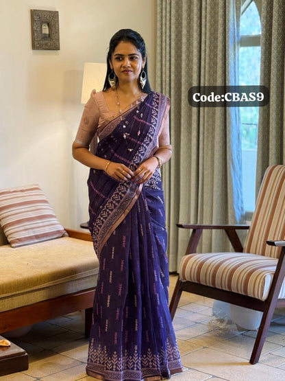 Linen cotton saree-😍😎📚