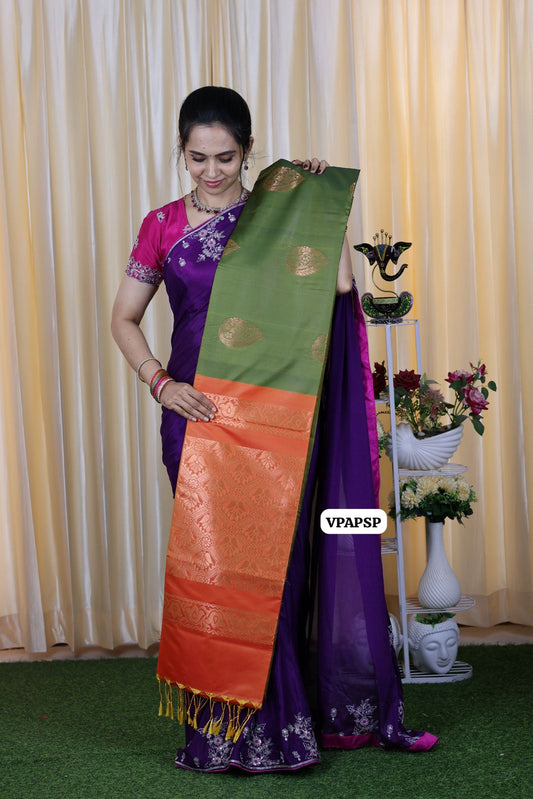Borderless semi soft silk saree 😍😎